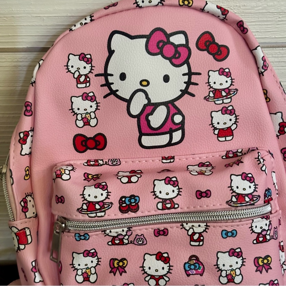 Hello Kitty Sanrio Kawaii Pink Mini Backpack Purse Diaper Bag NEW Trending - Picture 2 of 12